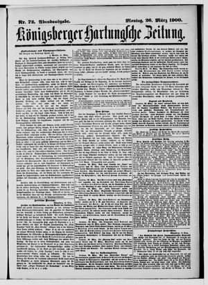 Königsberger Hartungsche Zeitung vom 26.03.1900