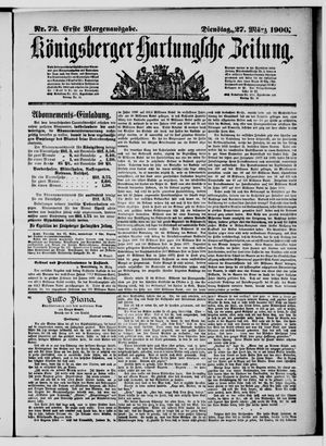 Königsberger Hartungsche Zeitung on Mar 27, 1900
