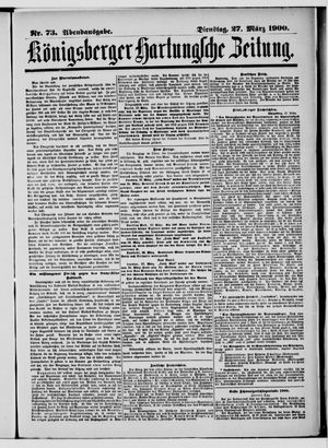 Königsberger Hartungsche Zeitung vom 27.03.1900