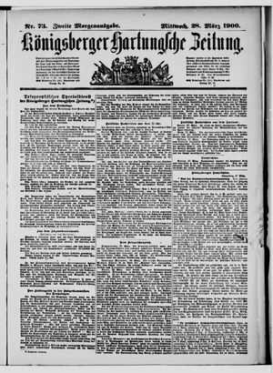 Königsberger Hartungsche Zeitung on Mar 28, 1900