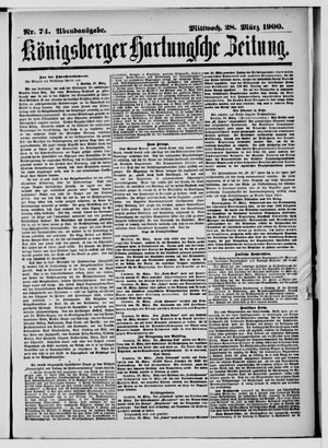 Königsberger Hartungsche Zeitung vom 28.03.1900