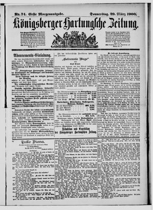 Königsberger Hartungsche Zeitung on Mar 29, 1900