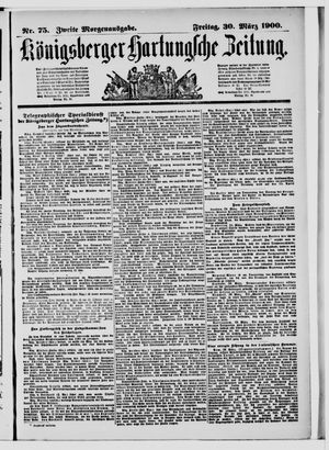 Königsberger Hartungsche Zeitung on Mar 30, 1900