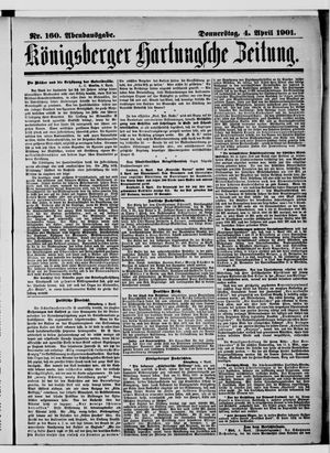 Königsberger Hartungsche Zeitung vom 04.04.1901