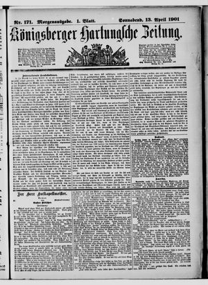 Königsberger Hartungsche Zeitung vom 13.04.1901