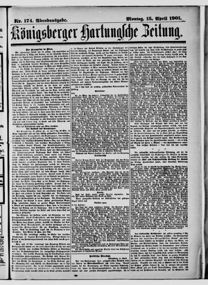 Königsberger Hartungsche Zeitung vom 15.04.1901