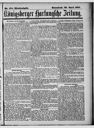 Königsberger Hartungsche Zeitung on Apr 20, 1901