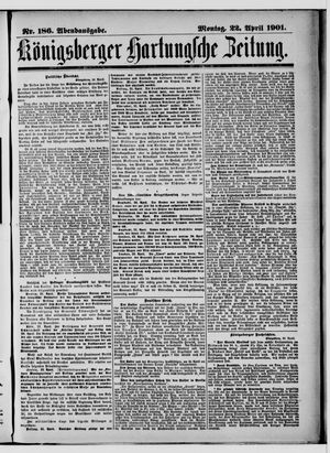 Königsberger Hartungsche Zeitung vom 22.04.1901