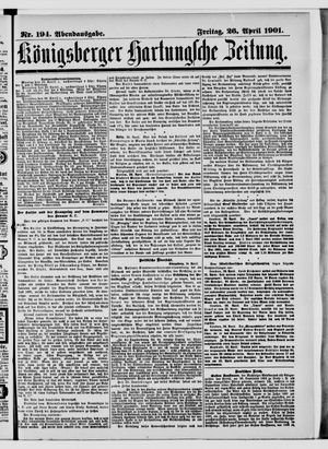Königsberger Hartungsche Zeitung vom 26.04.1901