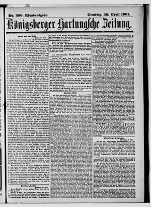 Königsberger Hartungsche Zeitung vom 30.04.1901