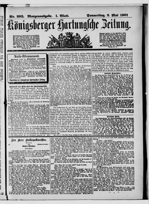 Königsberger Hartungsche Zeitung vom 02.05.1901