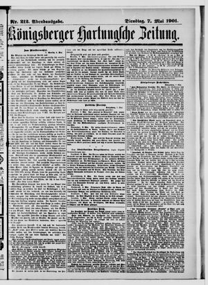 Königsberger Hartungsche Zeitung vom 07.05.1901