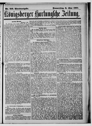 Königsberger Hartungsche Zeitung vom 09.05.1901