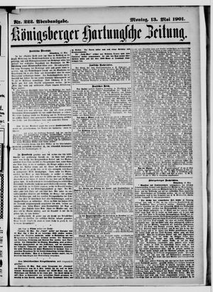 Königsberger Hartungsche Zeitung vom 13.05.1901