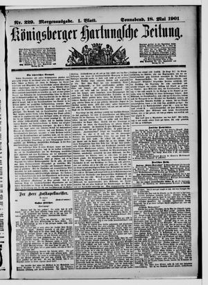 Königsberger Hartungsche Zeitung vom 18.05.1901