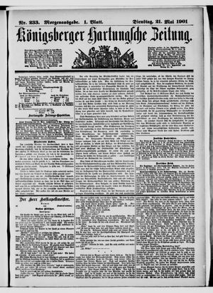 Königsberger Hartungsche Zeitung vom 21.05.1901