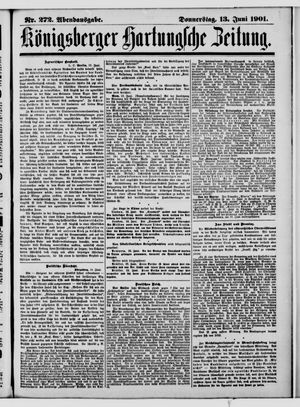 Königsberger Hartungsche Zeitung vom 13.06.1901
