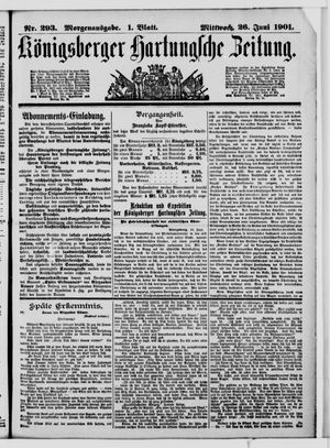 Königsberger Hartungsche Zeitung vom 26.06.1901