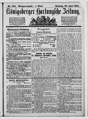 Königsberger Hartungsche Zeitung vom 30.06.1901