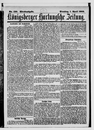 Königsberger Hartungsche Zeitung vom 01.04.1902