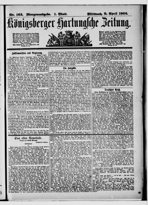 Königsberger Hartungsche Zeitung vom 09.04.1902