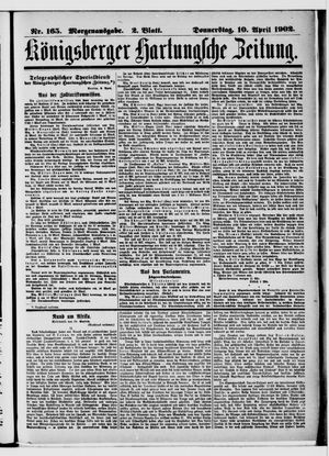 Königsberger Hartungsche Zeitung vom 10.04.1902
