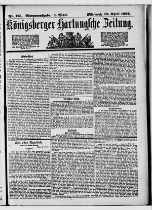 Königsberger Hartungsche Zeitung vom 16.04.1902