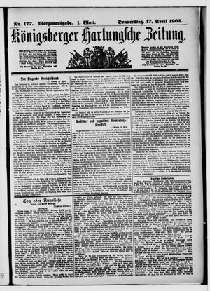 Königsberger Hartungsche Zeitung vom 17.04.1902