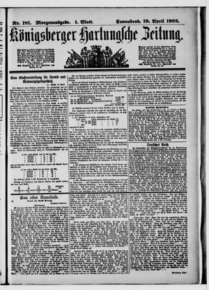 Königsberger Hartungsche Zeitung vom 19.04.1902