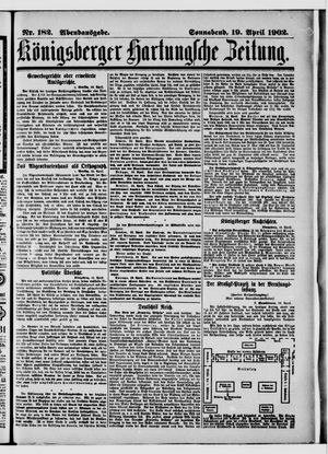 Königsberger Hartungsche Zeitung vom 19.04.1902