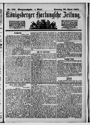 Königsberger Hartungsche Zeitung vom 20.04.1902