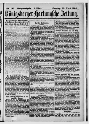 Königsberger Hartungsche Zeitung vom 20.04.1902