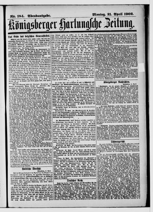 Königsberger Hartungsche Zeitung vom 21.04.1902