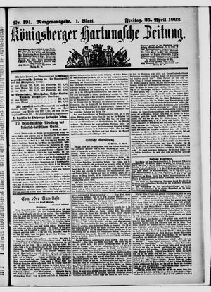 Königsberger Hartungsche Zeitung vom 25.04.1902