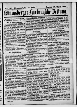 Königsberger Hartungsche Zeitung vom 25.04.1902