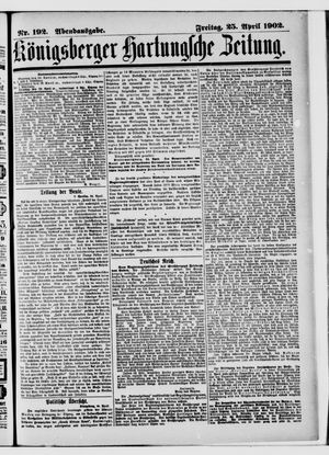 Königsberger Hartungsche Zeitung vom 25.04.1902