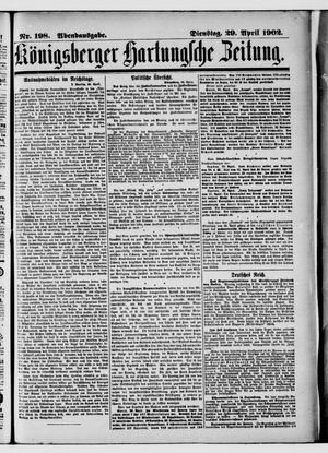 Königsberger Hartungsche Zeitung vom 29.04.1902