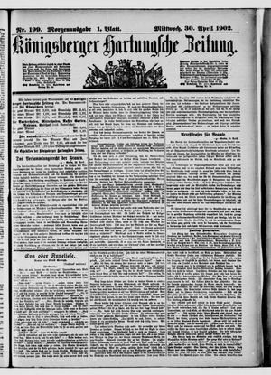 Königsberger Hartungsche Zeitung vom 30.04.1902