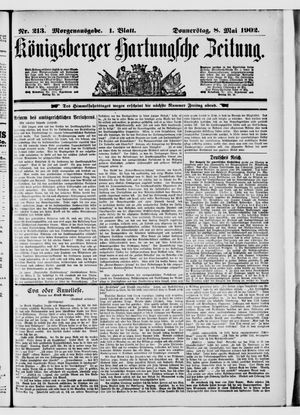 Königsberger Hartungsche Zeitung vom 08.05.1902
