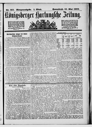 Königsberger Hartungsche Zeitung vom 10.05.1902
