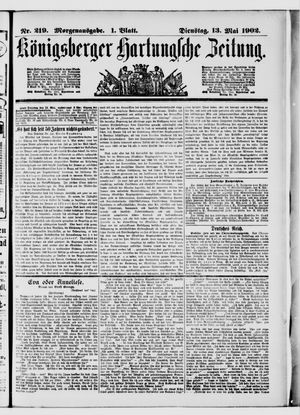 Königsberger Hartungsche Zeitung vom 13.05.1902