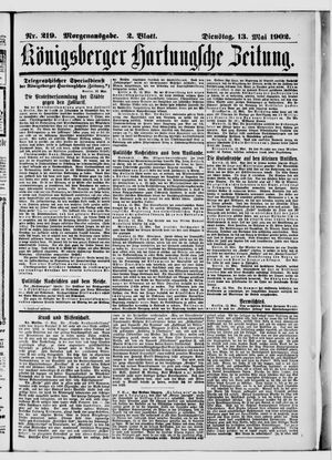 Königsberger Hartungsche Zeitung vom 13.05.1902