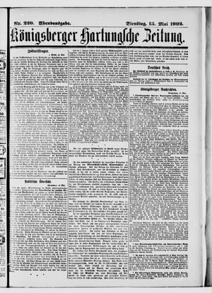 Königsberger Hartungsche Zeitung vom 13.05.1902