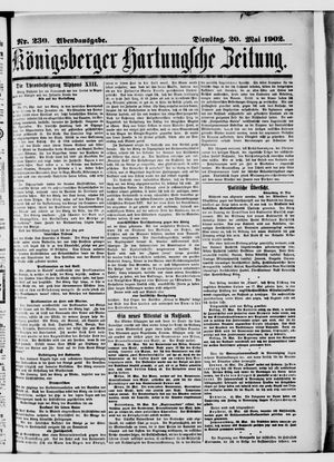 Königsberger Hartungsche Zeitung vom 20.05.1902