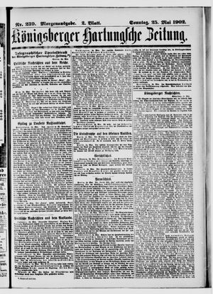 Königsberger Hartungsche Zeitung vom 25.05.1902