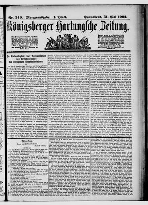 Königsberger Hartungsche Zeitung vom 31.05.1902