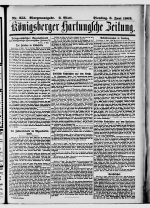 Königsberger Hartungsche Zeitung vom 03.06.1902