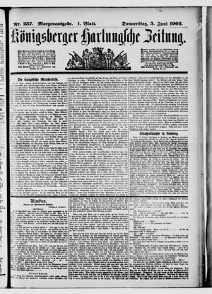 Königsberger Hartungsche Zeitung vom 05.06.1902