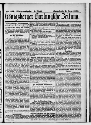 Königsberger Hartungsche Zeitung vom 07.06.1902
