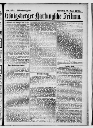 Königsberger Hartungsche Zeitung vom 09.06.1902